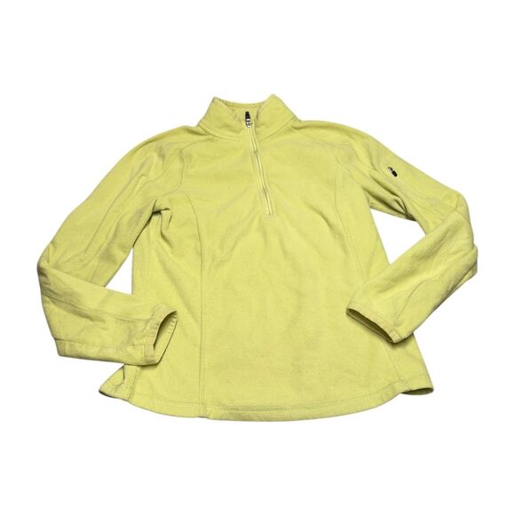 Eddie Bauer Sweatshirt Women's Small Yellow Quarter Zip Long Sleeve Pullover - Picture 1 of 7